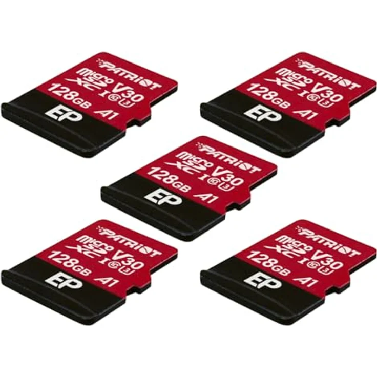 Patriot Memory 128GB A1/V30 Speicherkarte, 4K-Videoaufzeichnung, 5er Pack – Bild 2