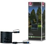 Paulmann 94596 Plug & Shine Außenleuchte Kabel 5m 4 Ausgänge IP68 Schwarz max. 150 Watt Schwarz Gartenbeleuchtung System Kunststoff
