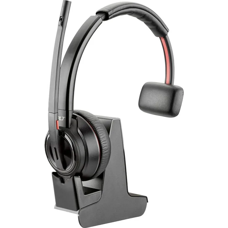 HP Poly Savi 8210 UC, DECT Headset monaural On Ear mit Noise-Cancelling, schwarz