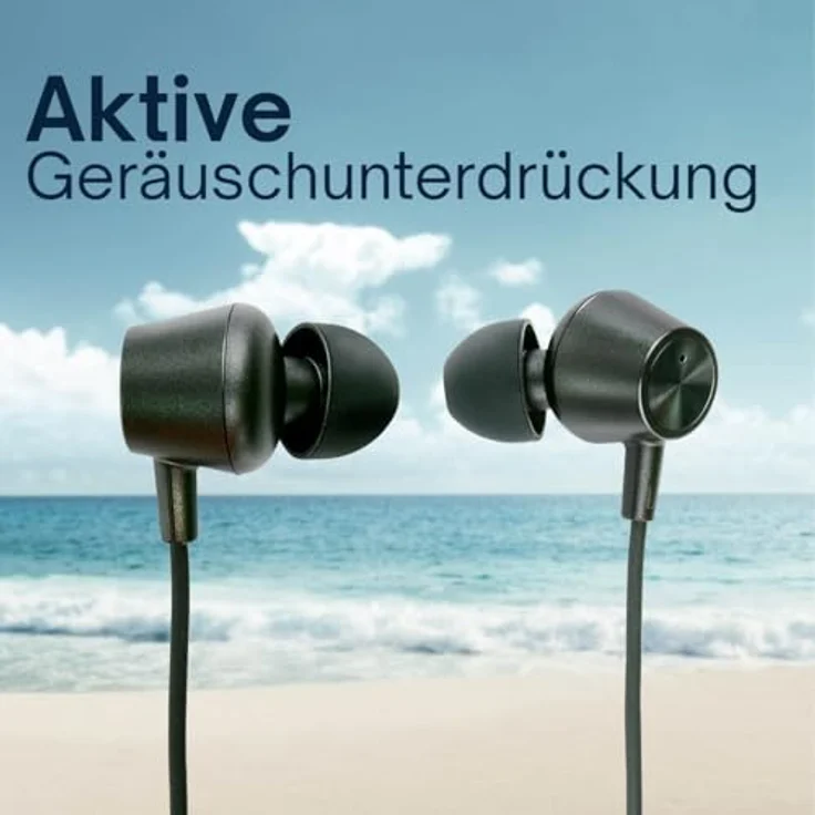 Grundig Kopfhörer USBC, kabelgebundenes Headset mit 120 cm Kabel, In-Ear Earbuds mit Mikrofon und Active Noise Cancelling, kompatibel mit iPhone und Samsung, Schwarz – Bild 4