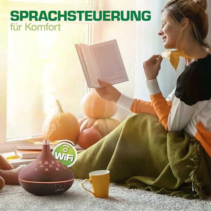 InLine 40154 SmartHome Ultraschall Aroma Diffusor, Luftbefeuchter, Ambientelicht, Google Home und Amazon Alexa kompatibel – Bild 4