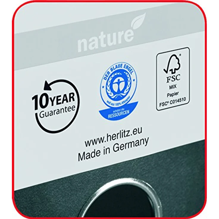 Herlitz Aktenordner maX.file »nature«, DIN A4, 8 cm Rückenbreite, Wolkenmarmorpapier, blau – Bild 3