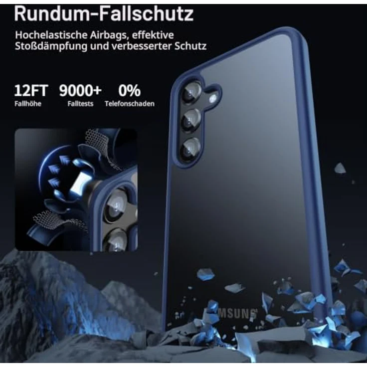 U Ultimate24Style Premium Hülle für Samsung Galaxy S24 – Robust, stoßfest mit 360° Airbag-Technologie, kratzfest & griffig – Blau – Bild 5