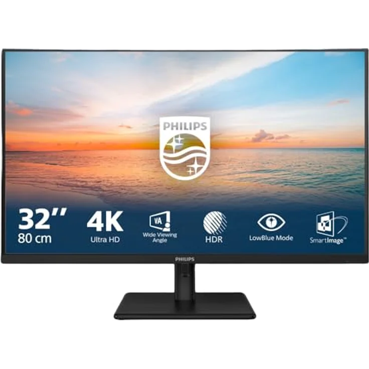 Philips 32E1N1800LA - 32 Zoll Ultra HD Monitor, Adaptive Sync, HDR10, Lautsprecher, schwarz – Bild 2