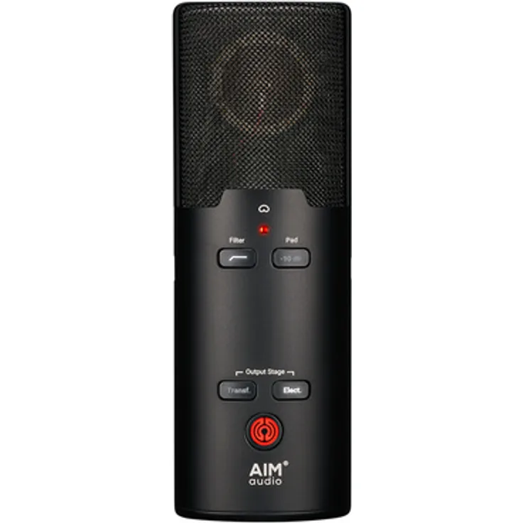 Aim Audio Essence, Kondensator-Großmembranmikrofon mit Niere, 20 Hz – 20 kHz, handgefertigte Mylar-Membran, inkl. Aufbewahrungstasche, Schwarz