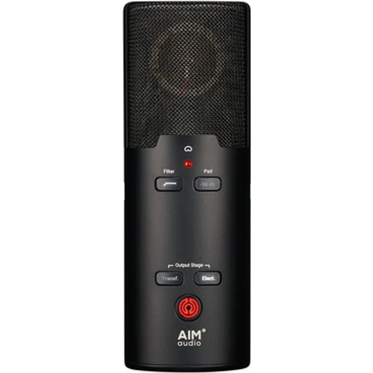 Aim Audio Essence, Kondensator-Großmembranmikrofon mit Niere, 20 Hz – 20 kHz, handgefertigte Mylar-Membran, inkl. Aufbewahrungstasche, Schwarz