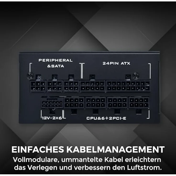 Lian Li SP Series Platinum SFX Netzteil, 1.000 Watt, 80 PLUS Platinum, vollmodular, PCIe 5.1, ATX 3.1, schwarz – Bild 2