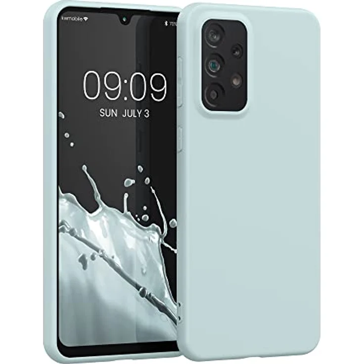 kwmobile Hülle für Samsung Galaxy A33 5G - weiches TPU Silikon Case in Cool Mint, geeignet für kabelloses Laden, rutschfest und reißfest – Bild 1