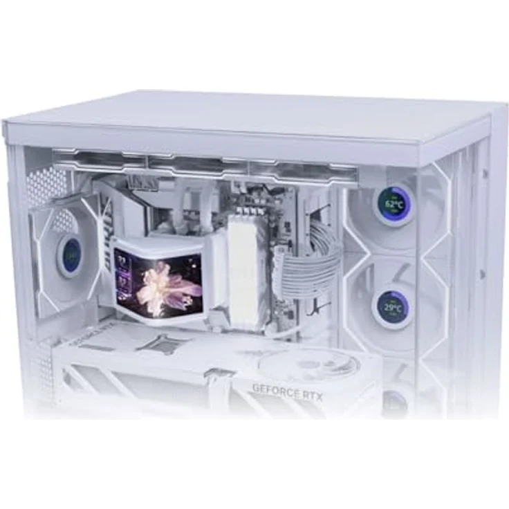 Lian Li HydroShift II OLED Curved 360, AiO-Wasserkühlung mit gebogenem 120-mm-OLED-Display und UNI FAN P28, Schwarz – Bild 4