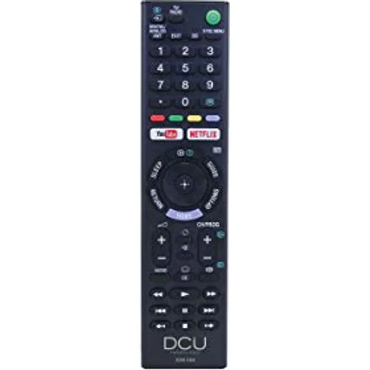 DCU TECNOLOGIC | Sony-Fernbedienung | LCD/LED-TV-Fernbedienung | Kompatibel mit Sony TV | Taste für Netflix und YouTube | Schwarz