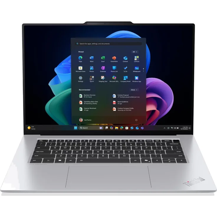 Lenovo ThinkPad X9-15 G1 Aura, 15,3" OLED Laptop mit Intel® Core Ultra 7 258V, 32GB RAM, 1TB SSD, Windows 11 Pro, weiß