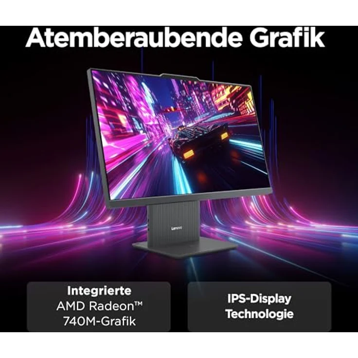 Lenovo IdeaCentre AIO 24AKP10, 60,5 cm (23,8"), Full HD, AMD Ryzen 5, 16 GB RAM, 1 TB SSD, Windows 11 Home, Luna Gray – Bild 5