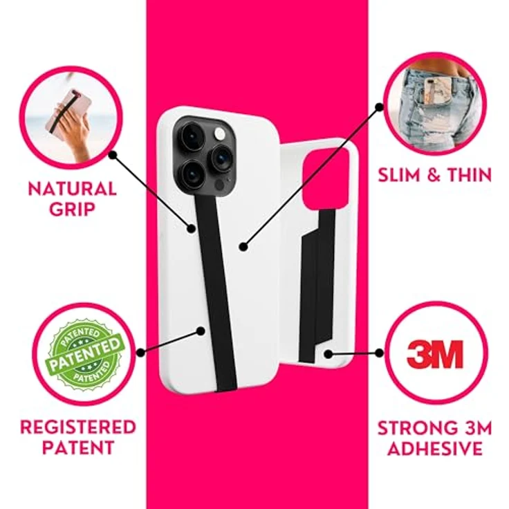 Fingerhalter Ninja Loop für Handy/Smartphone für Eine Bessere und sichere Einhandbedienung | Phone Case Strap Handy Loops Ninja Loop | Smartphone Zubehör (Army Camo) – Bild 4