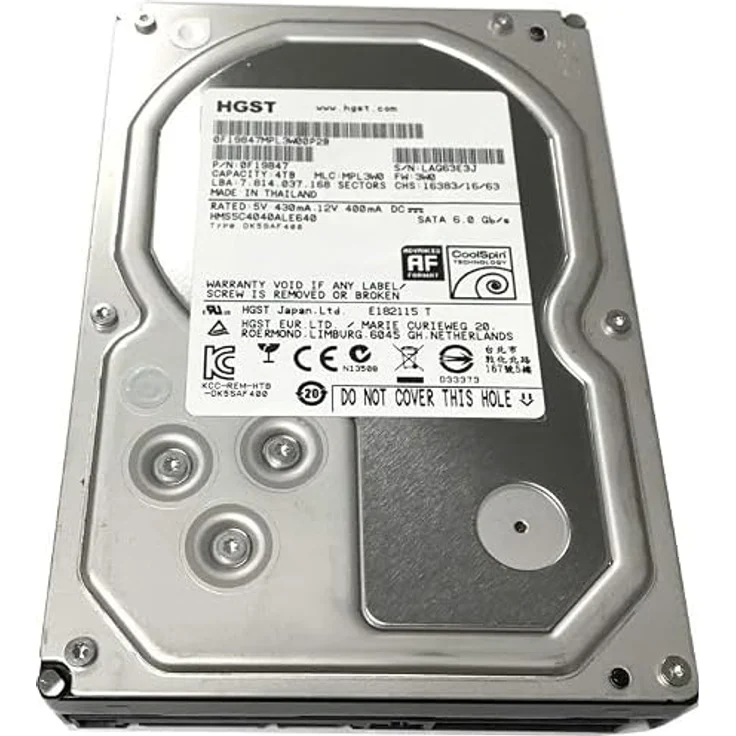 HGST WD MegaScale DC 4TB Interne NAS Festplatte, 3,5 Zoll HDD mit SATA 6Gb/s, 5700RPM und 64MB Cache – Bild 2
