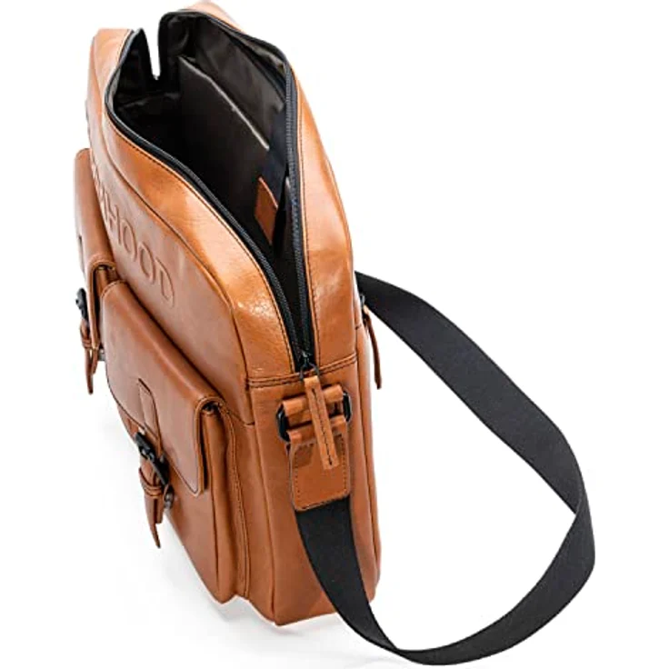 Farmhood Memphis Aktentasche Messenger aus 100% Leder, 38 cm mit Laptopfach, braun – Bild 5