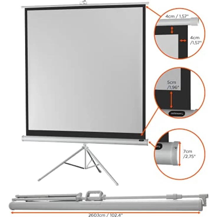Celexon Stativ Economy 244 x 244 White Edition – Bild 3