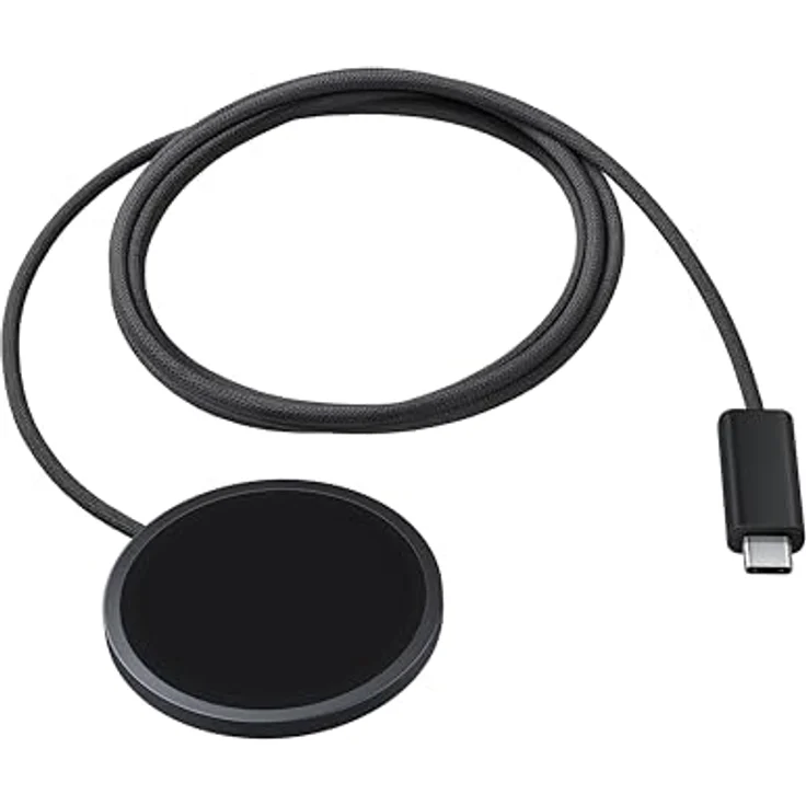 Samsung Magnet Wireless Charger EP-P2900, Induktionsladegerät mit Qi2.2, 25W, USB-C Nylonkabel, Schwarz – Bild 4
