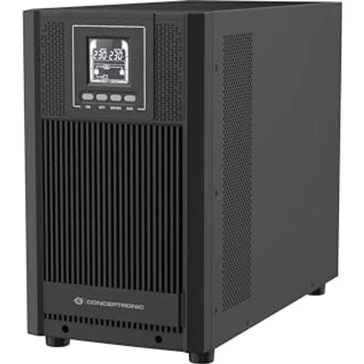 Conceptronic ZEUS52E3K 3000VA 2700W Online-Tower-USV, IEC - Ausgangsleistungsfaktor 0,9, ECO-Modus, Generatorkompatibel 