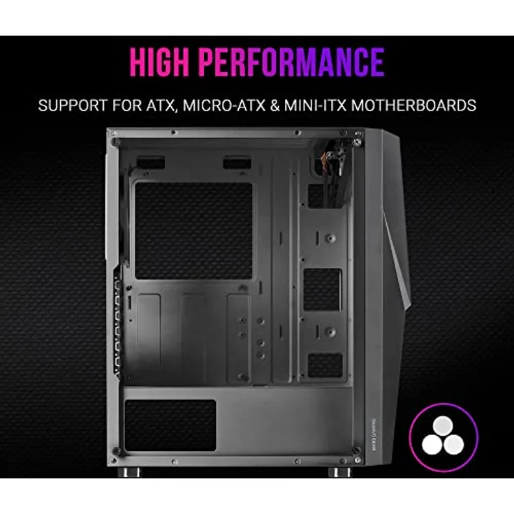 Mars Gaming MC777 RGB, ATX/Mini-ITX PC-Gehäuse mit gehärtetem Glas, ARGB Infinity Mirror, leistungsstarke Doppelkühlung, Schwarz – Bild 5