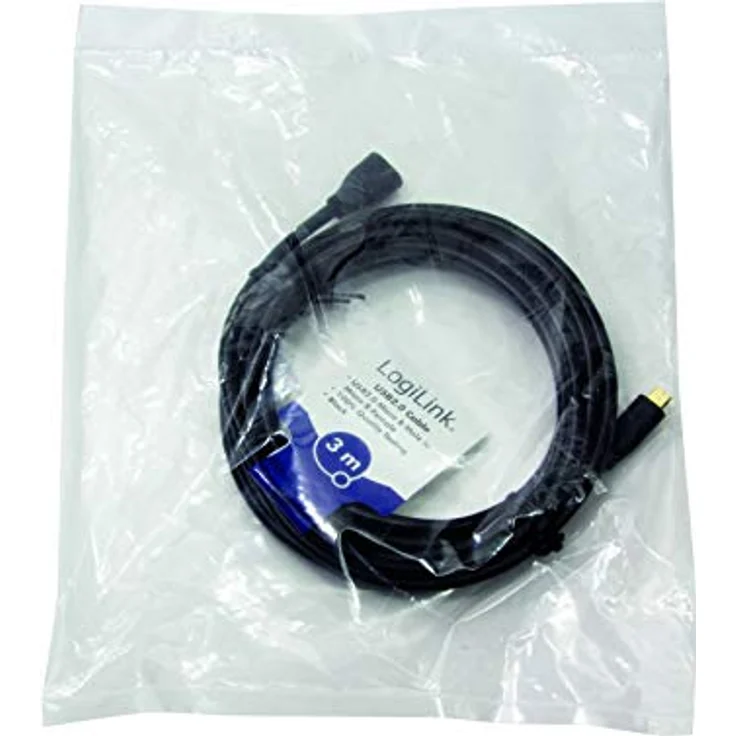 LogiLink CU0124 USB 2.0 Micro-B Verlängerungskabel Schwarz – Bild 3