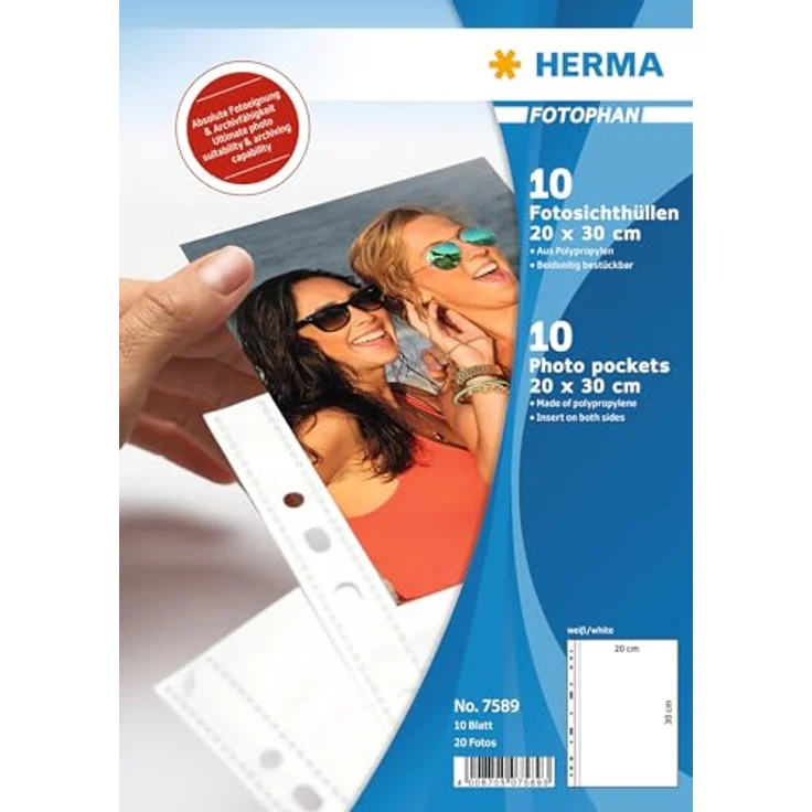 HERMA Fotophan Fotoalbum, 20x30 cm, 10 Blatt, transparent – Bild 2