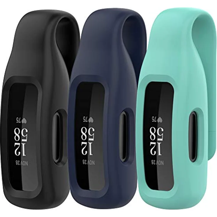 Shieranlee 3-Pack Armband für Fitbit Inspire 3, weiches Silikon, kompatibel mit Inspire 2 & Ace 3, präzise Ausschnitte für optimalen Schutz – Bild 1