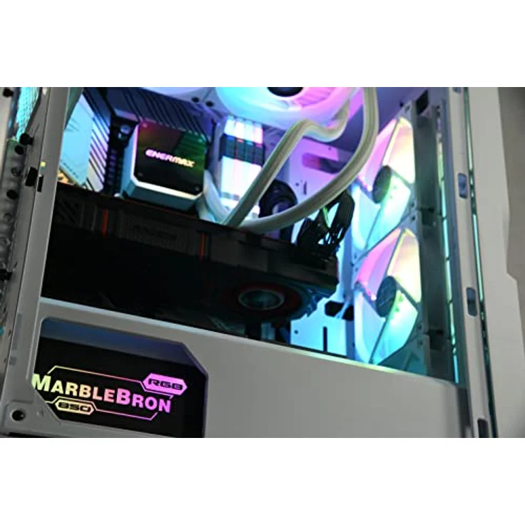 Enermax MARBLEBRON ATX ARGB Gaming PC Netzteil 850W 80Plus Bronze (Semi Modular) Flachbandkabel, EMB850EWT-W-RGB, Weiss – Bild 4