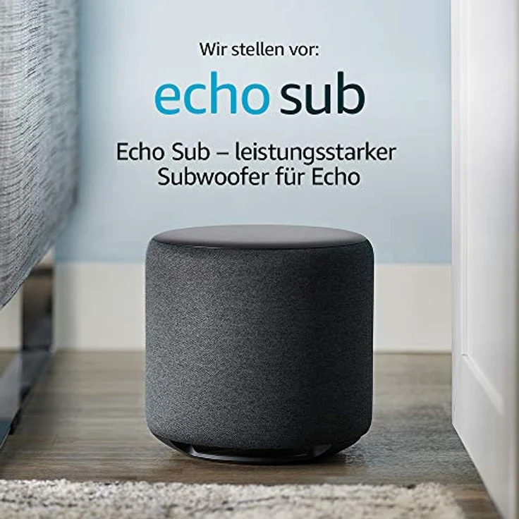 Amazon Echo Sub – leistungsstarker Subwoofer für Echo, 100 W Leistung, 15-cm-Tieftöner, schwarz – Bild 4