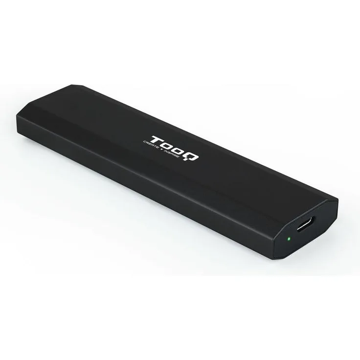 Tooq Technology Shura (M.2) Festplattengehäuse, externes Aluminium-Gehäuse für M.2 SSDs bis 2 TB, Datenübertragungsrate bis 10 Gbit/s, schwarz