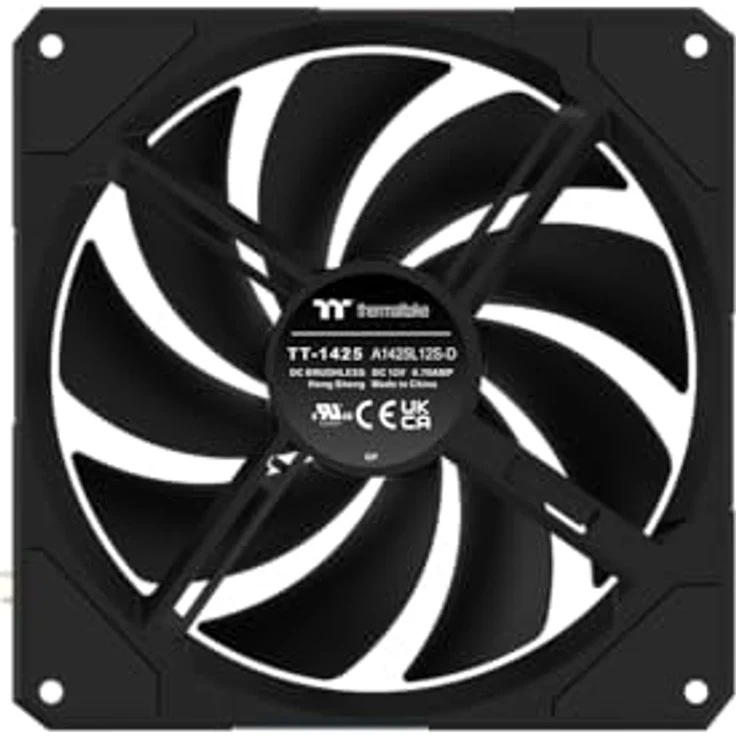 Thermaltake TS120 EX RGB Fan Black, Gehäuselüfter 3er Pack mit RGB-Beleuchtung, Schwarz – Bild 4