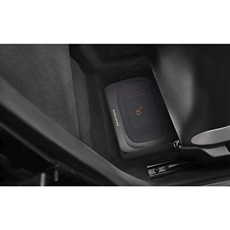 Infinity Basslink Mini, Powered 6x8 Untersitz-Subwoofer mit 100-W-Verstärker und Aluminium-Druckguss-Gehäuse, Titan – Bild 4