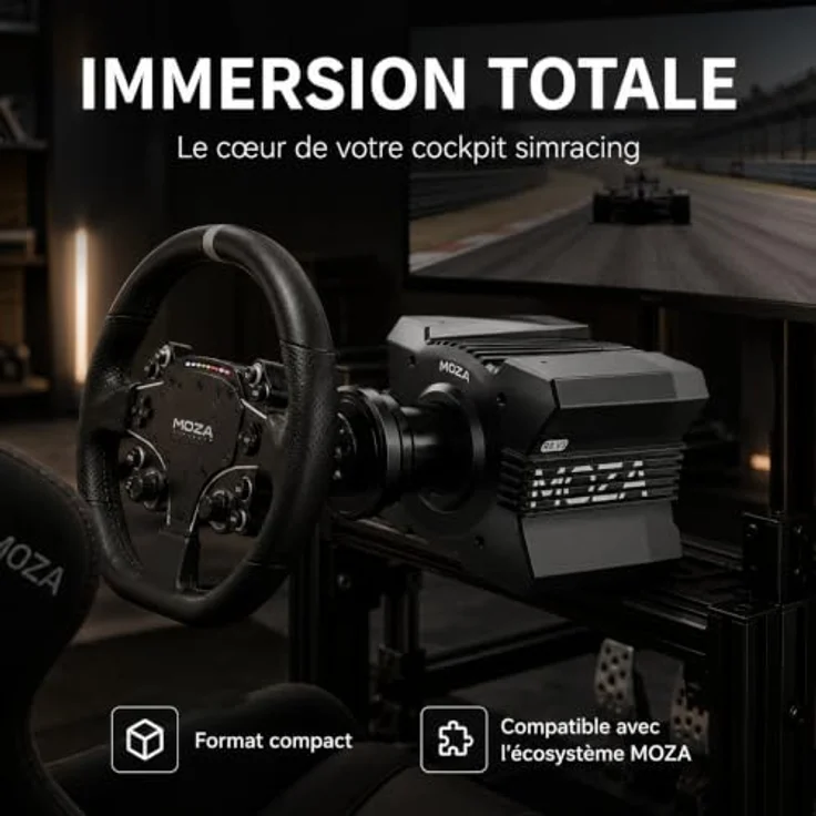 MOZA RACING R9 V3 Direct Drive Wheelbase, 9 Nm Drehmoment, präzises Force Feedback, Aluminiumgehäuse, Schwarz – Bild 5