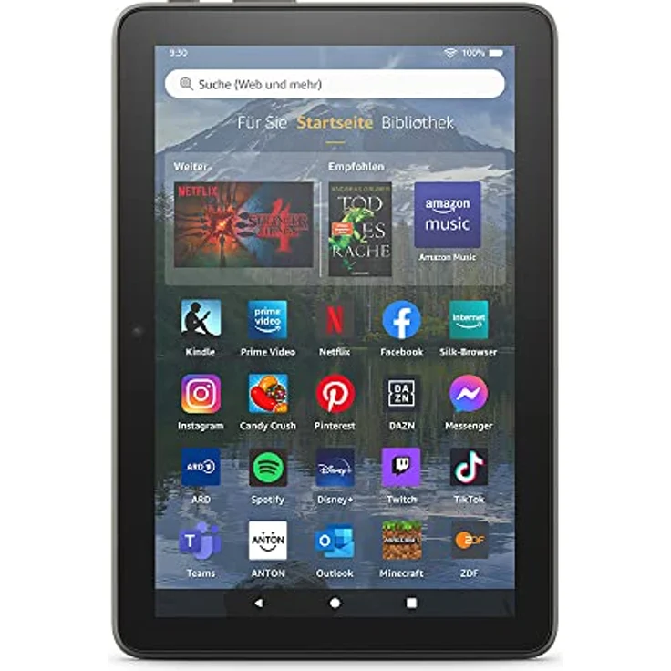 Fire HD 8 Plus-Tablet, 8-Zoll-HD-Display, 64 GB, 30 % schnellerer Prozessor, 3 GB RAM, kabelloses Laden (2022), grau, mit Werbung – Bild 1