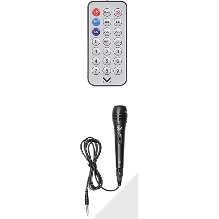 Majestic MAJESTIC FIRE 12 Bluetooth-Lautsprecher mit mehrfarbigen LED-Lichtern, USB/microSD/AUX-IN/MIC, inklusive kabelgebundenem Mikrofon, wiederaufladbarem Akku und TWS, Tragegriff – Bild 4