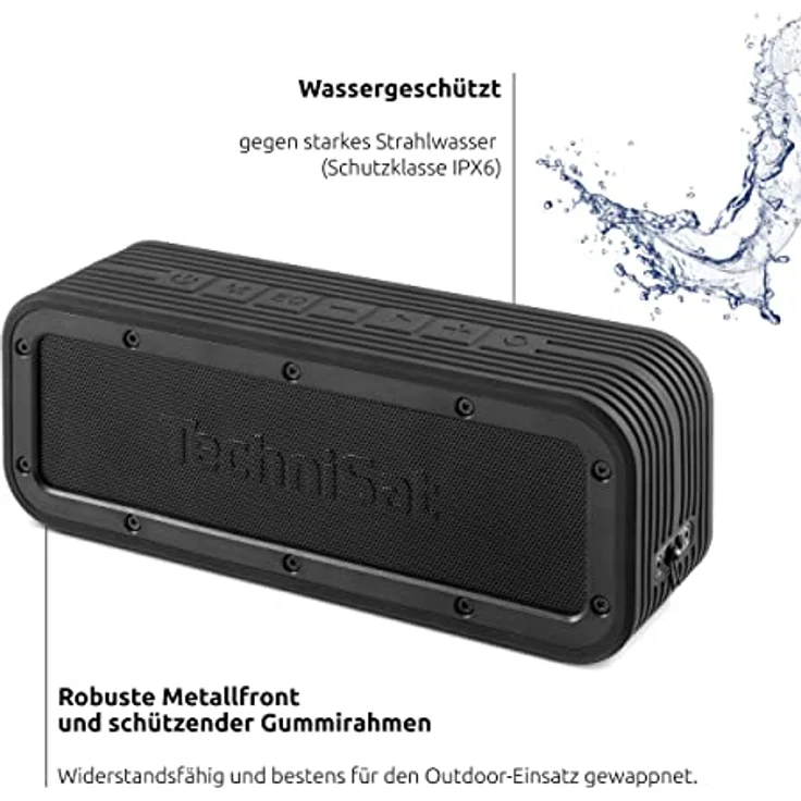 TWS Outdoor Bluspeaker Bluetooth-Lautsprecher wasserdicht, schwarz – Bild 3