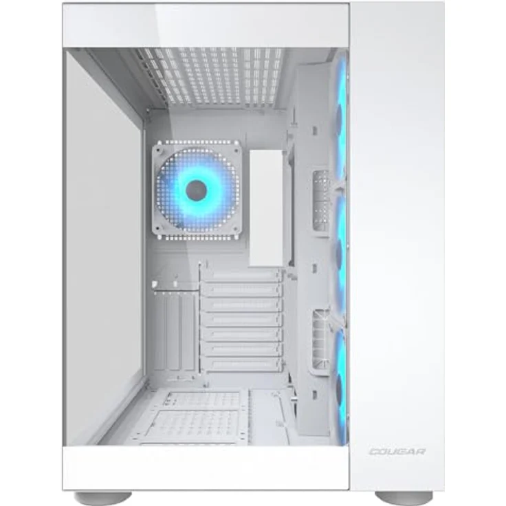 COUGAR Gaming FV150RGBWHITE PC-Gehäuse Weiß, Midi Tower mit ARGB-Beleuchtung für Mini-ITX, Micro-ATX, ATX, inkl. 4 vorinstallierten Lüftern und optimiertem Kabelmanagement – Bild 4
