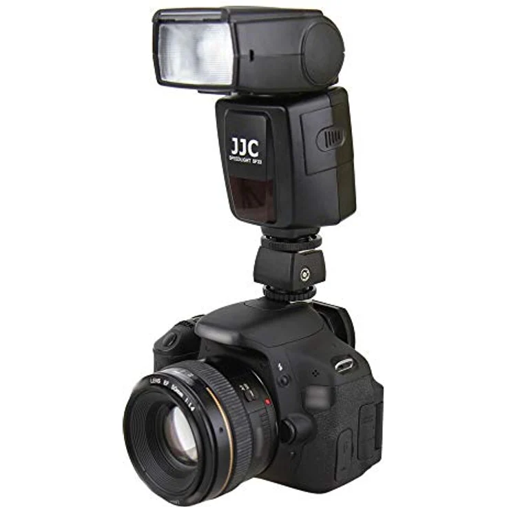 Enjoyyourcamera JSC-8 Blitzadapter zum Anschließen von (Studio-)Blitzen per Kabel an Standard ISO Kamerablitzschuh - mit PC-Synchrobuchse und 3,5mm Klinkenbuchse (made by JJC) – Bild 6