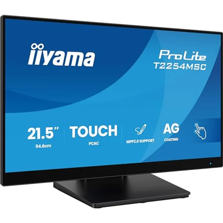 iiyama Prolite T2254MSC-B2AG 21,5" Full-HD IPS LED-Monitor, 10-Punkt Multitouch, HDMI, DP, USB 3.2, Höhenverstellung, AntiGlare, schwarz – Bild 4