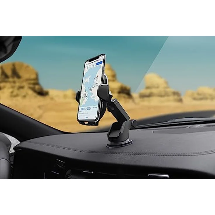 Forever ACH-100 Autohalterung für Windschutzscheibe, Smartphone Halterung mit kabellosem 10W Laden, Schwarz – Bild 5