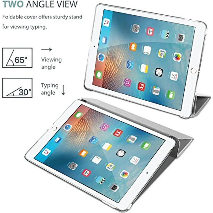 ProCase Hülle für iPad Air 3 (3. Gen) / iPad Pro 10.5 Zoll, Ultra Dünn Case mit transluzenter Rückseite, Auto Schlafen/Wachen Funktion - Silber – Bild 5