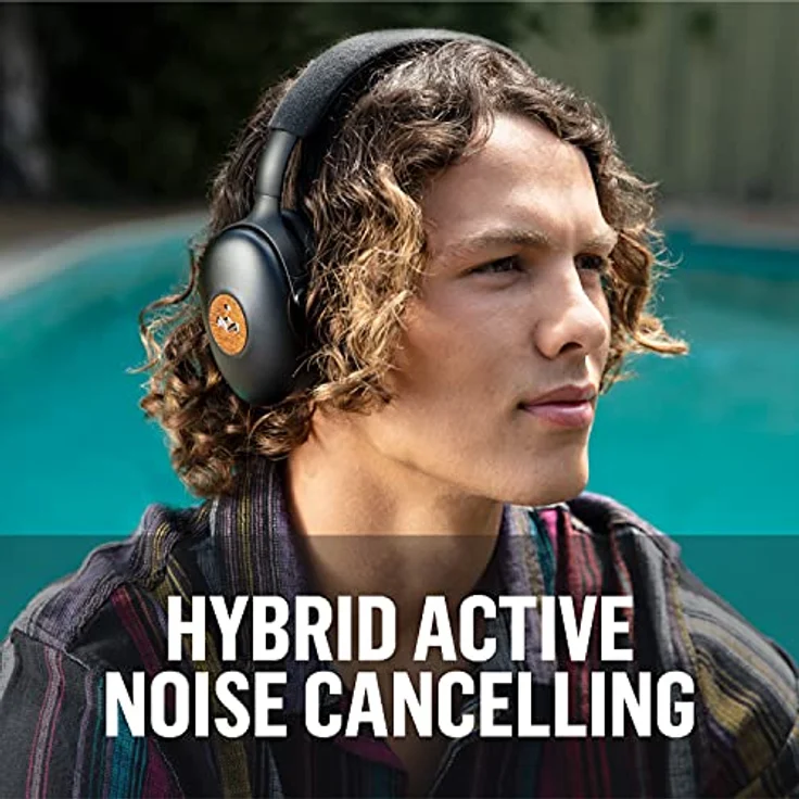 House of Marley Bluetooth Kopfhörer kabellos over-ear 'Positive Vibration XL ANC' - Kopfhörer ohne Kabel mit integriertem Mikrofon - Headphones / DJ Kopfhörer aus nachhaltigen Materialien (Rosegold) – Bild 4