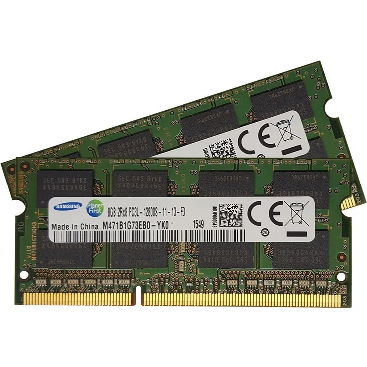 Abato Samsung 16GB 2 x 8GB 204-pin SODIMM, DDR3 PC3L-12800, 1600MH Arbeitsspeicher, 1.35V, SO-DIMM, DDR3 SDRAM, 1600 MHz, 9,07 Gramm Platinengewicht