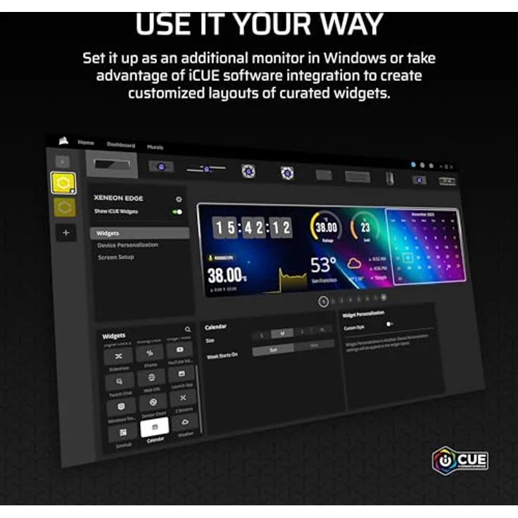 Corsair XENEON EDGE schwarz, LCD-Monitor – Bild 6
