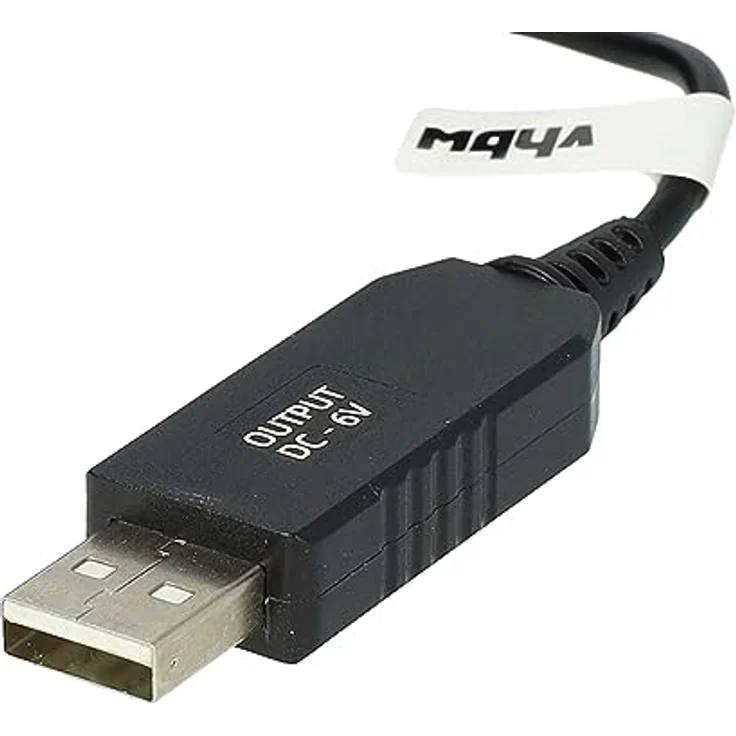 vhbw Ladekabel für Braun CruZer 6 BT5010, BT5090, BT5070, BT5050 - 13,2 cm Netzkabel mit USB-A Stecker, schwarz – Bild 7