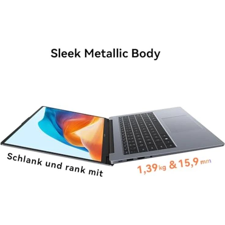HUAWEI MateBook D 14 Laptop, i5-12450H, FullView Eye Comfort Display, 16 GB RAM, 512 GB SSD, 14 Zoll, Windows 11 Home, Space Gray - Preisvergleich – Bild 3