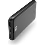 Hama Powerbank Performance 10 10000mAh (USB C + 2x USB A, LED Display, Power Pack zertifiziert, klein) anthrazit