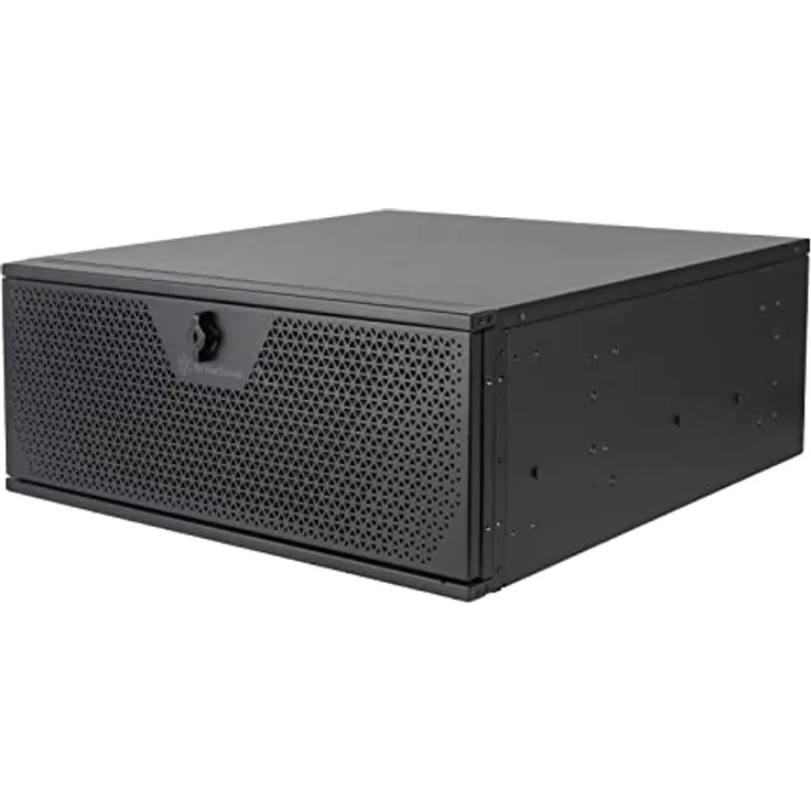 SilverStone Technology SST-RM44-4HE-Rackmount-Servergehäuse mit verbesserter Flüssigkühlkompatibilität, Schwarz