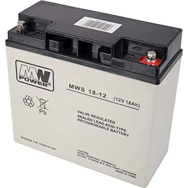 PNI PNI-ACC1812 Gel Batterie MW 18-12S 12V / 18Ah Grau/Schwarz