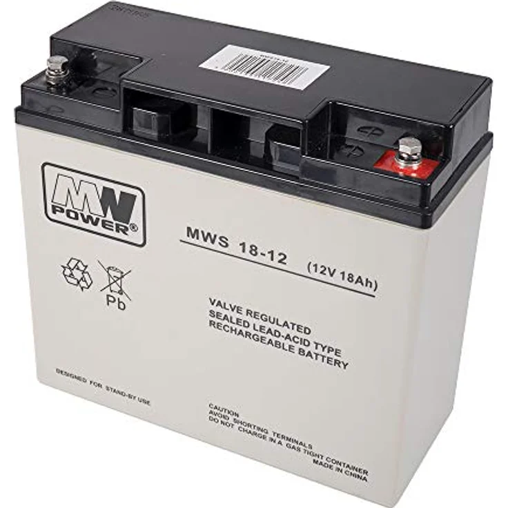 PNI PNI-ACC1812 Gel Batterie MW 18-12S 12V / 18Ah Grau/Schwarz – Bild 1