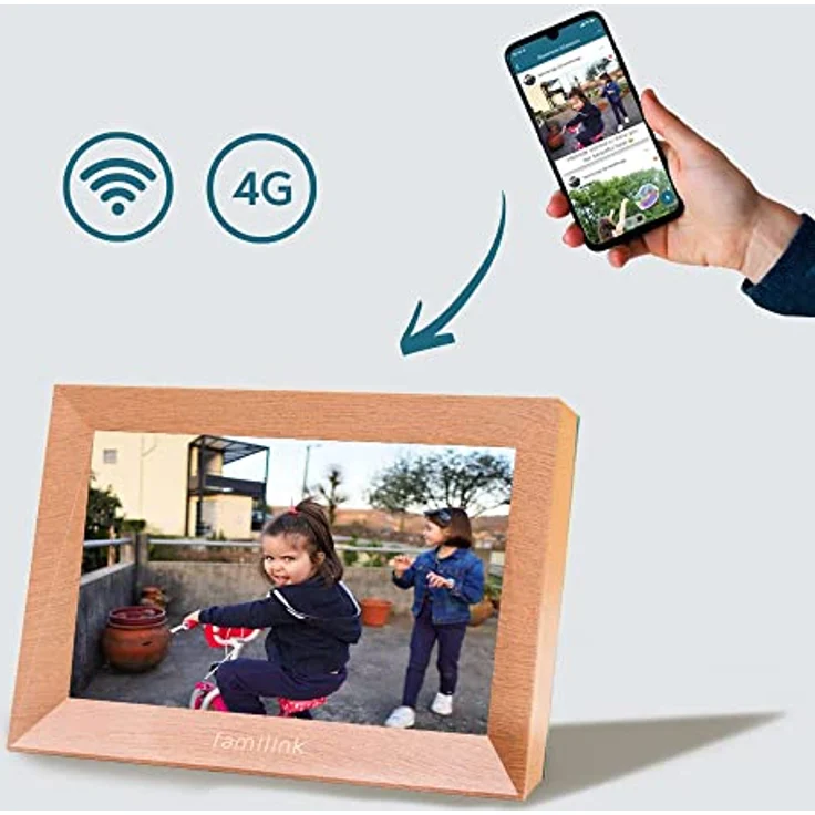 FAMILINK - 4G Digitaler Fotorahmen für die ältere Generation - Arbeitet mit 4G oder mit Wi-fi - Teilen Sie Bilder einfach mit Ihren Großeltern - Bildschirm 10 Zoll – Bild 2